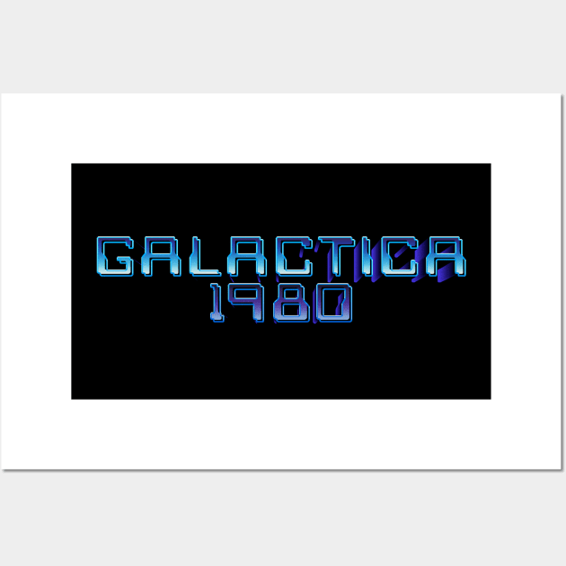 Battlestar Galactica 1980 3D Chrome Logo Wall Art by MalcolmDesigns